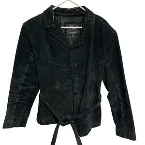 Maxima Wilsons The Leather Experts Vintage Black Leather Button Up Jacket XL